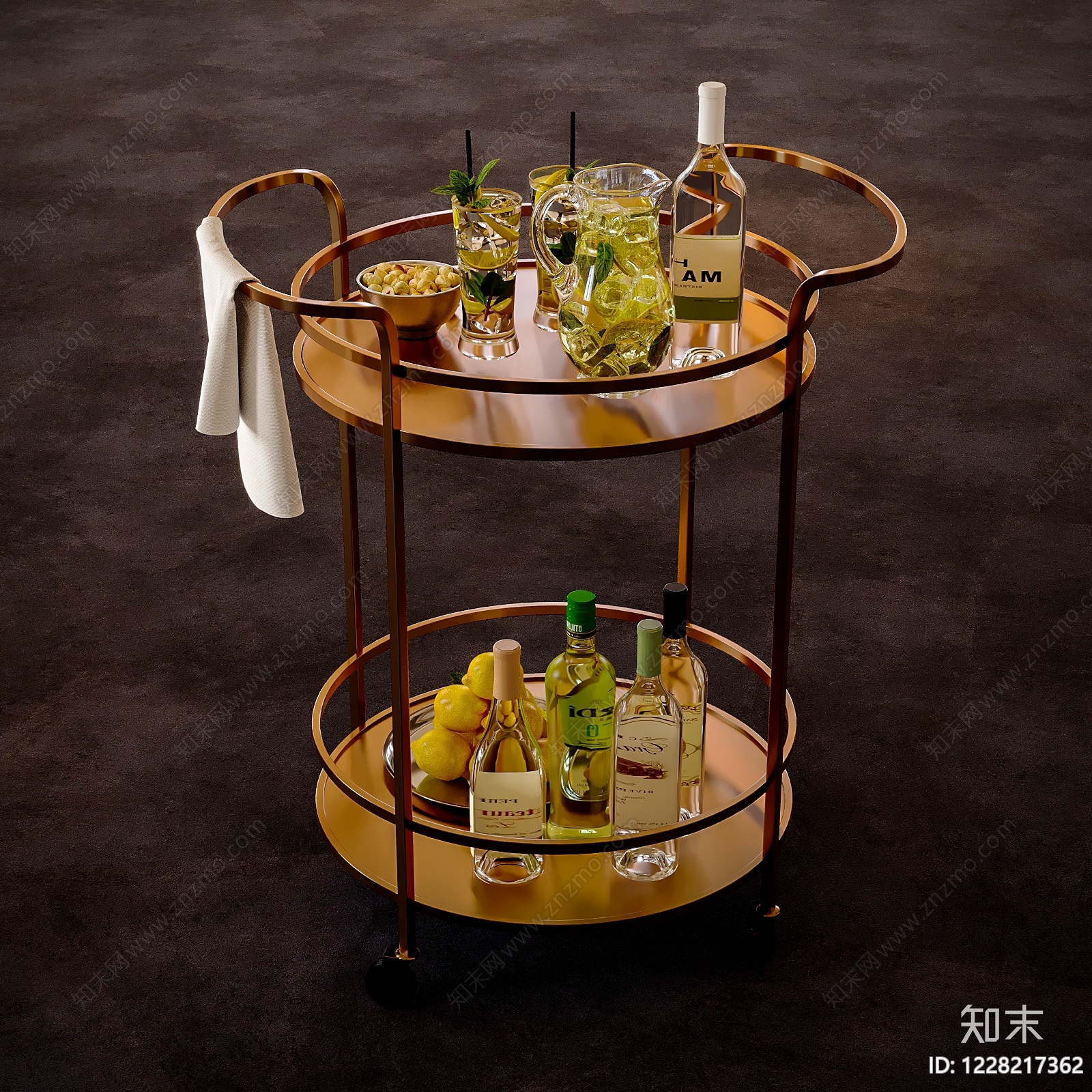 轻奢酒架SU模型下载【ID:1228217362】