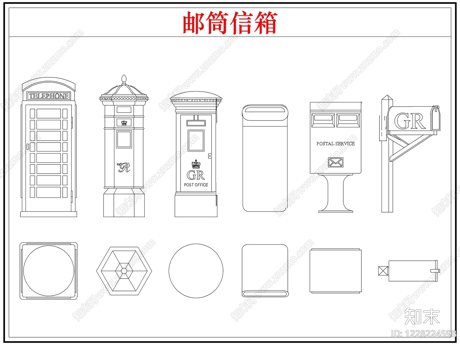 综合器材设备图库CAD图纸