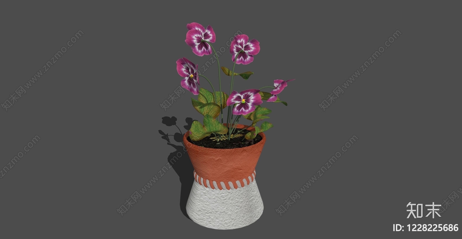 美式盆栽SU模型下载【ID:1228225686】