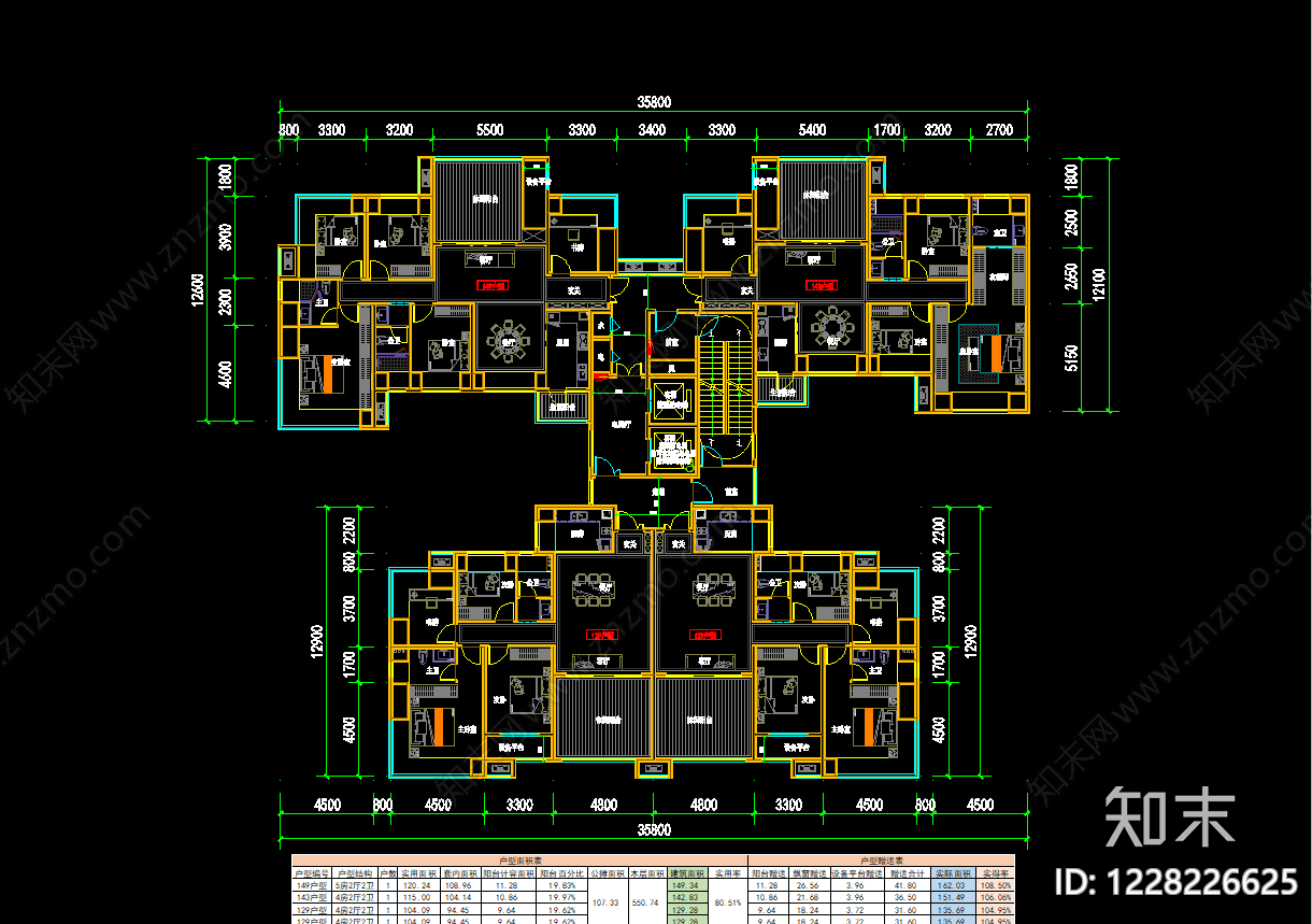其他居住建筑cad施工图下载【ID:1228226625】