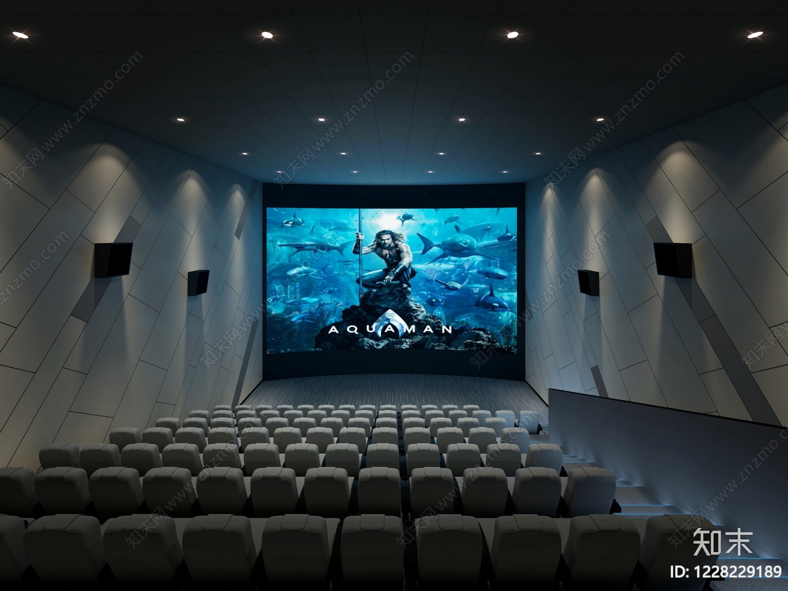 现代简约电影院3D模型下载【ID:1228229189】