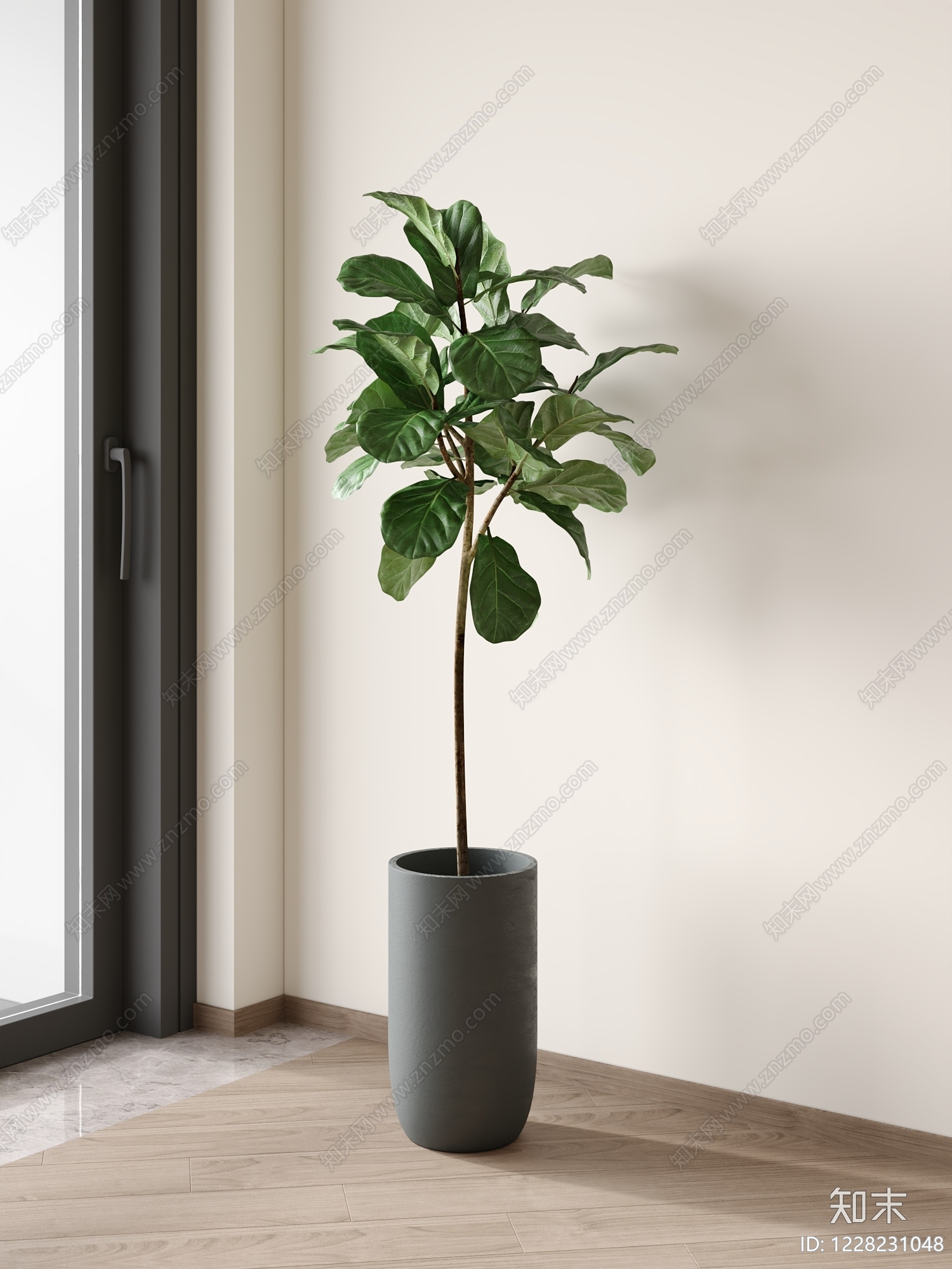现代简约盆栽SU模型下载【ID:1228231048】