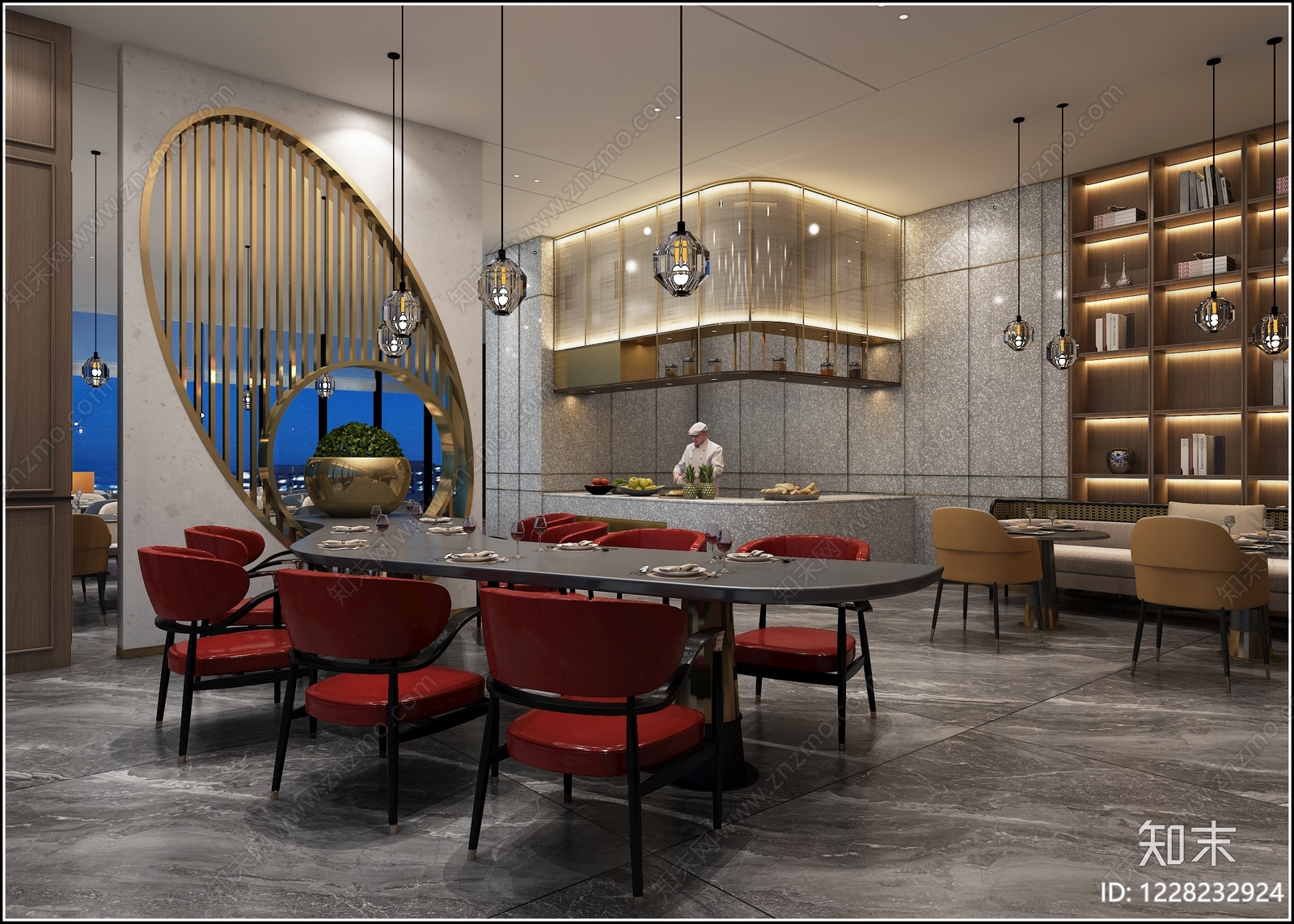 西餐厅cad施工图下载【ID:1228232924】