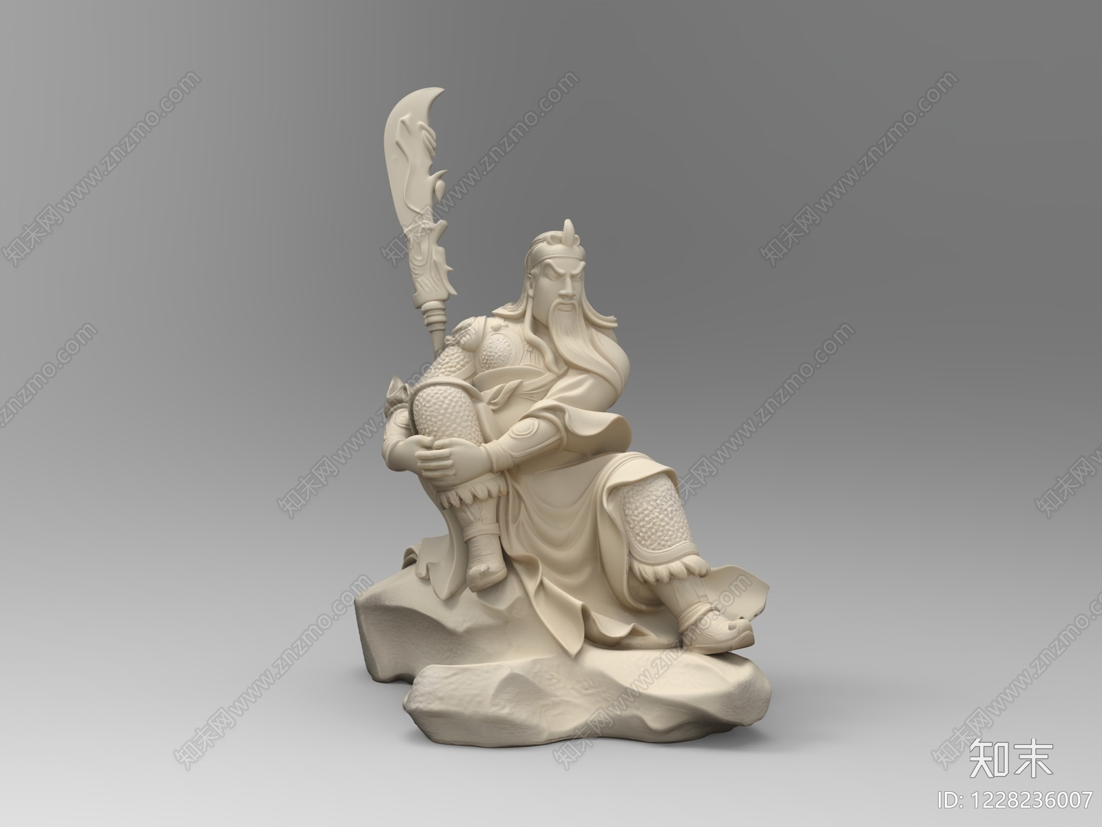 中式雕塑摆件3D模型下载【ID:1228236007】