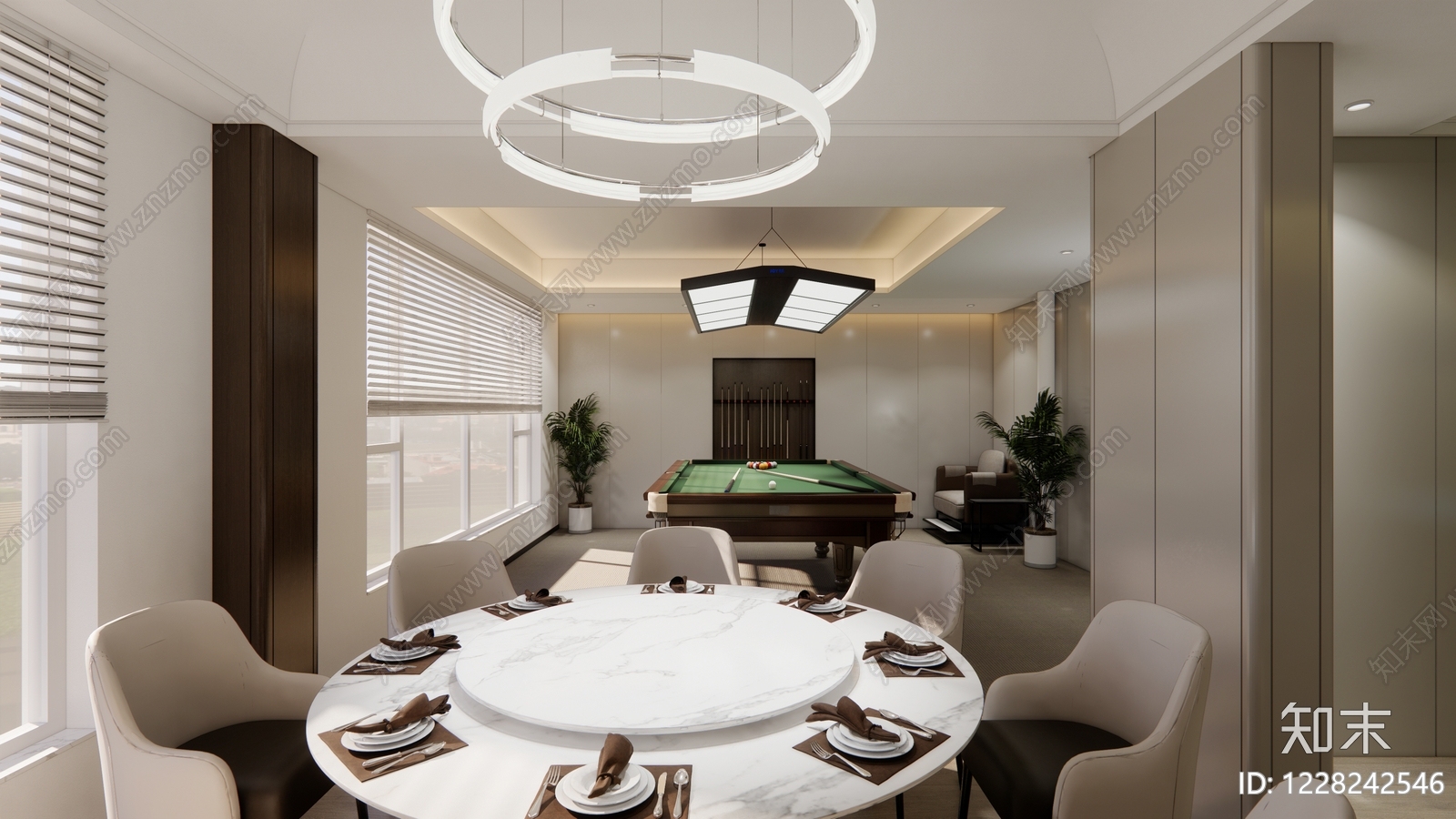 新中式会所SU模型下载【ID:1228242546】