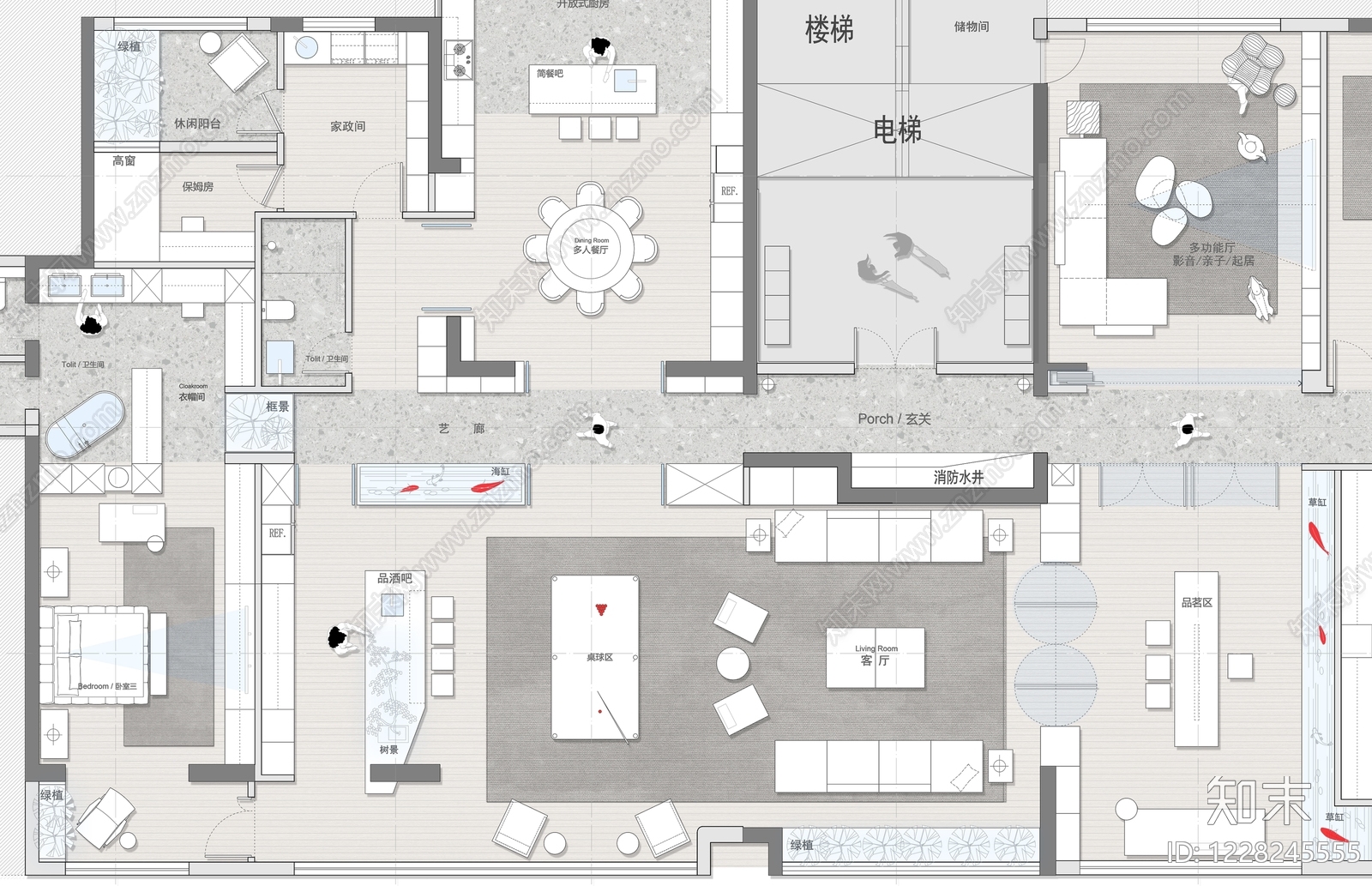 超大型平层cad施工图下载【ID:1228245555】