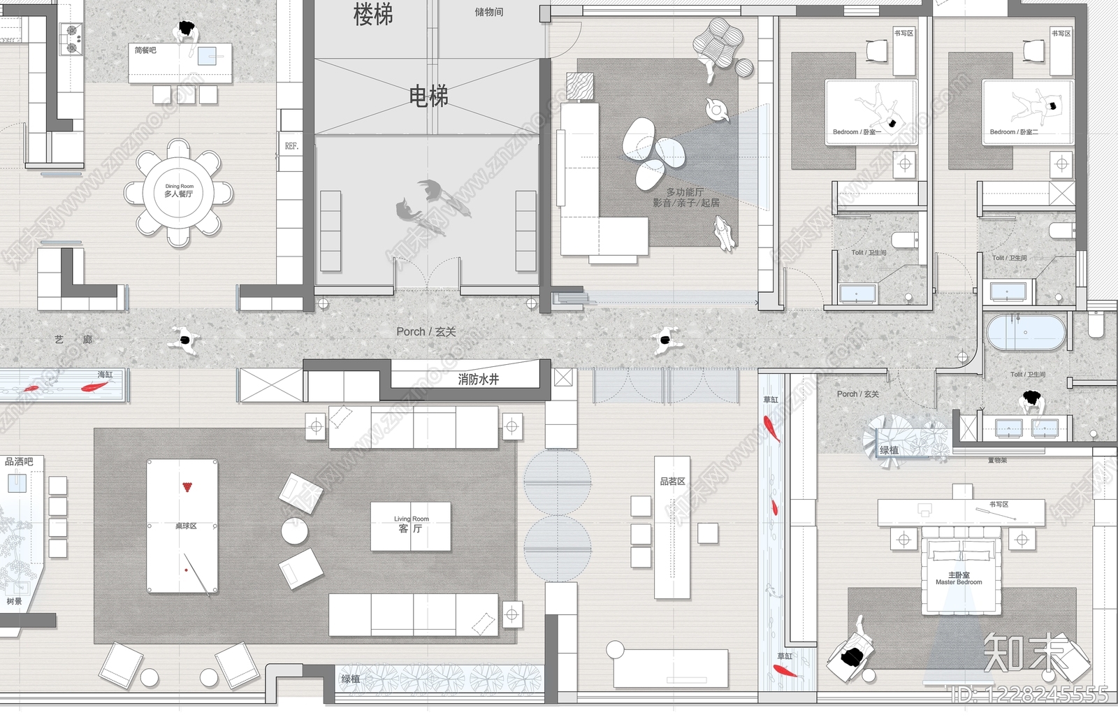 超大型平层cad施工图下载【ID:1228245555】