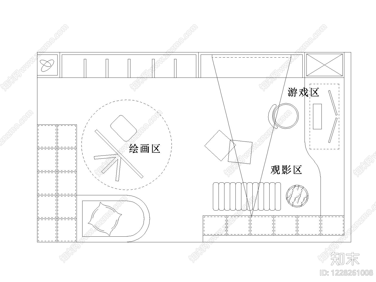 电竞房cad施工图下载【ID:1228261008】