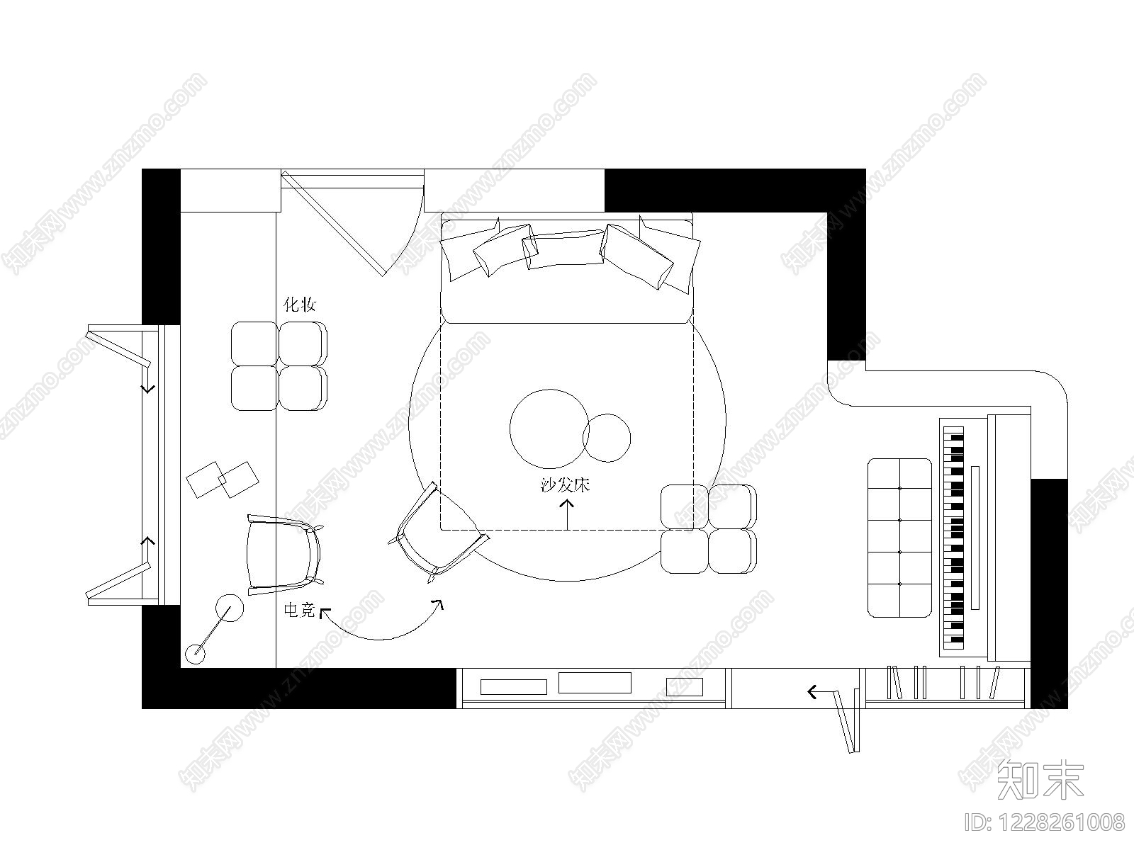 电竞房cad施工图下载【ID:1228261008】