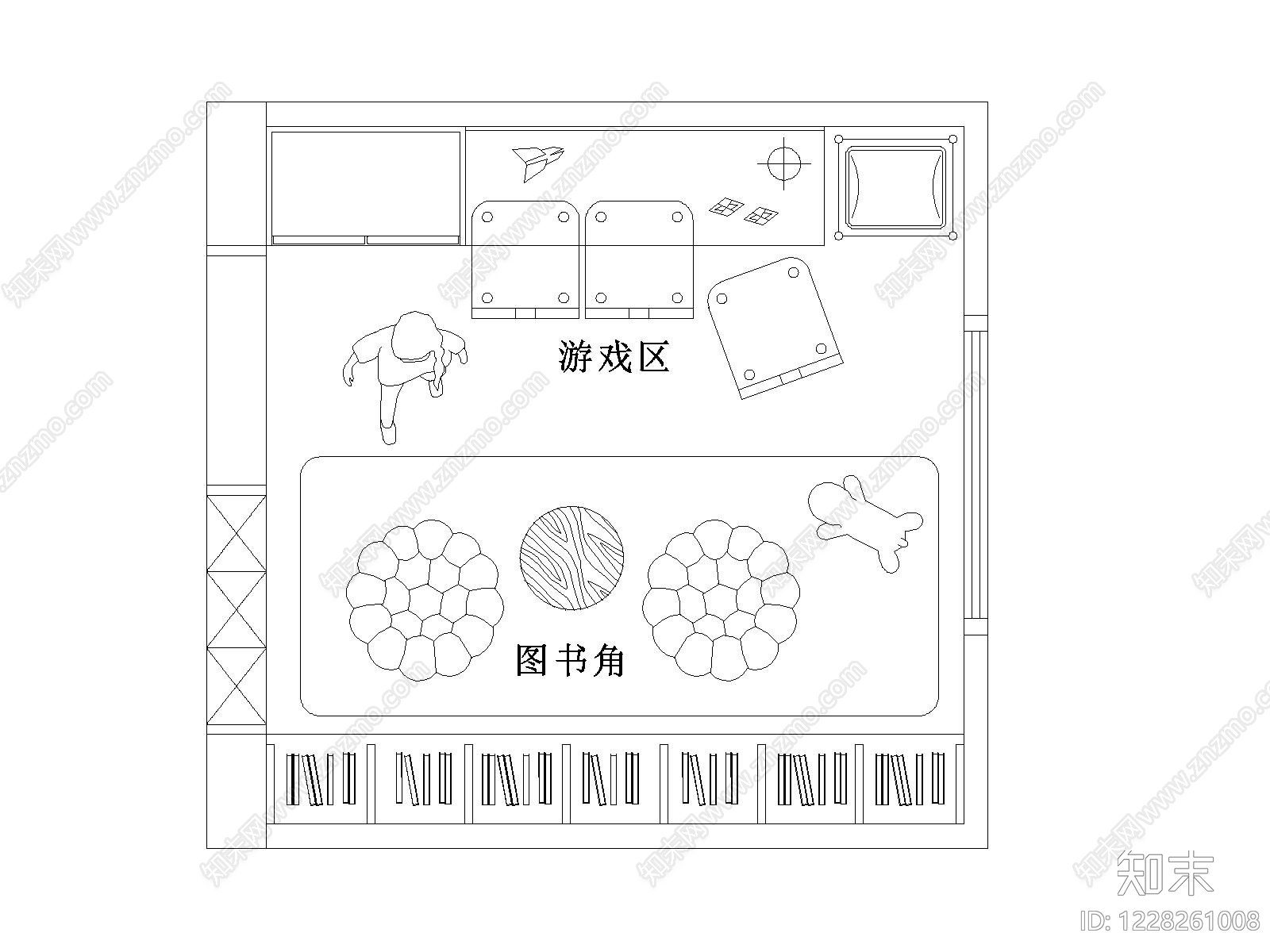 电竞房cad施工图下载【ID:1228261008】