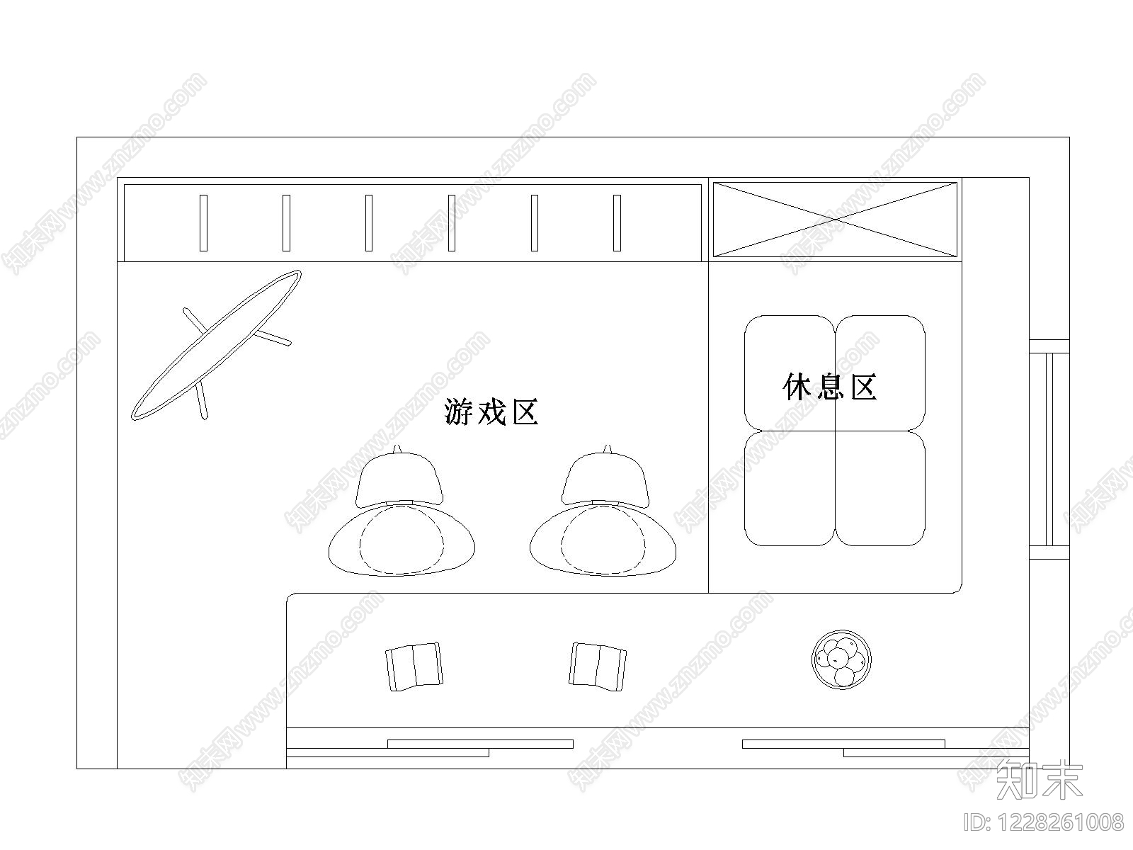 电竞房cad施工图下载【ID:1228261008】