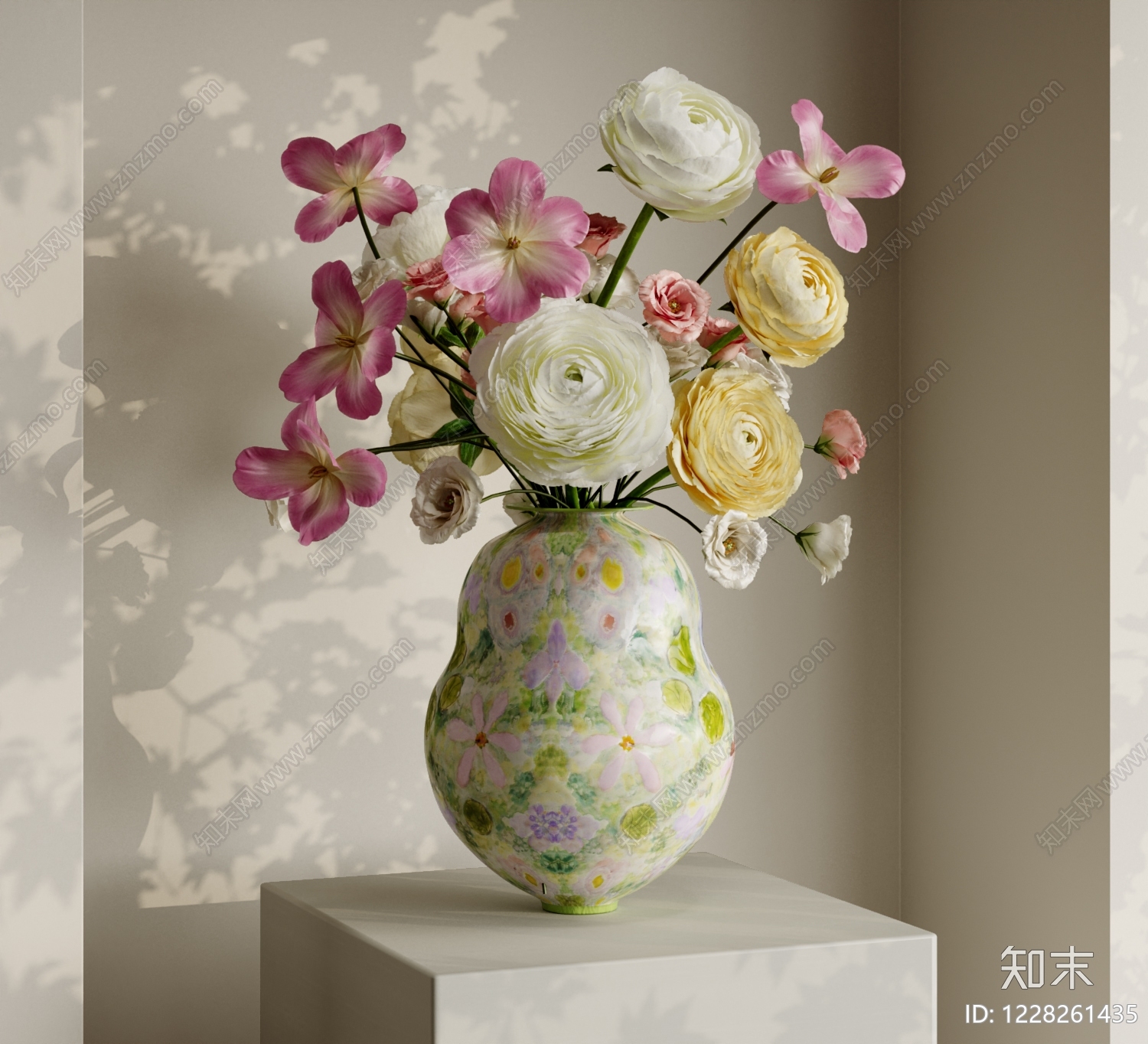 法式花艺3D模型下载【ID:1228261435】