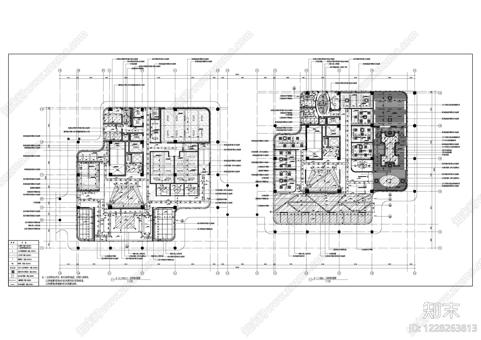 整体办公空间cad施工图下载【ID:1228263813】