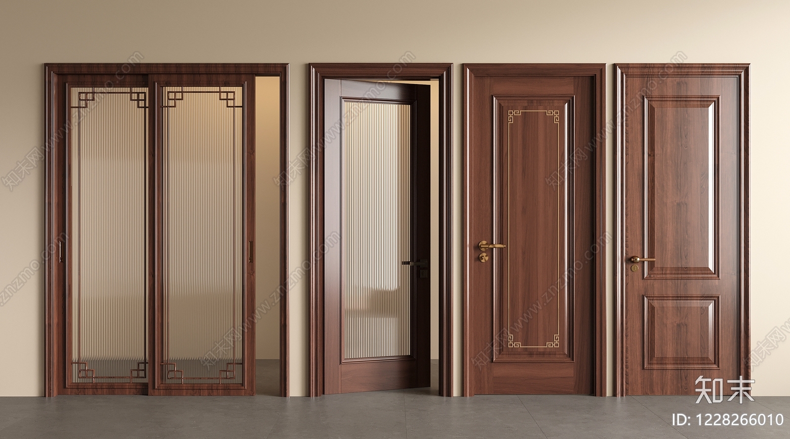 新中式单开门SU模型下载【ID:1228266010】