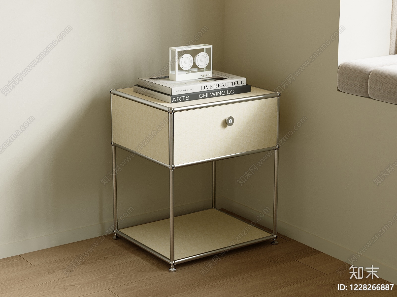 包豪斯床头柜3D模型下载【ID:1228266887】