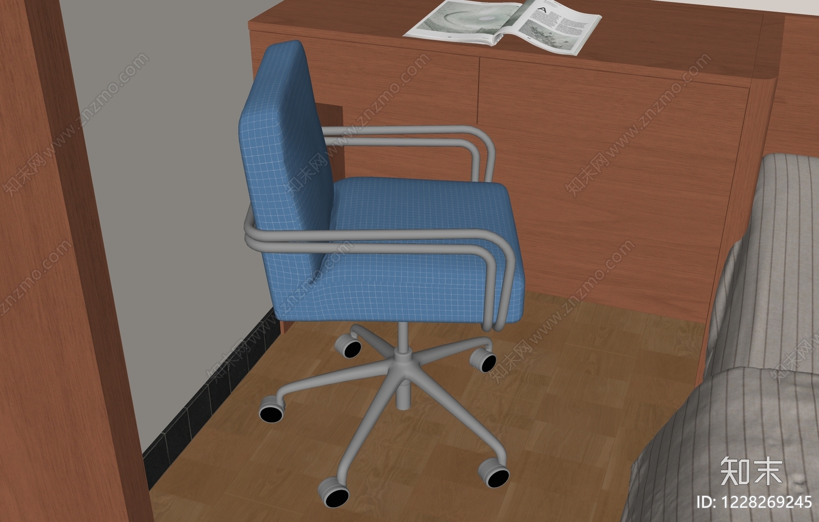 现代书桌椅SU模型下载【ID:1228269245】
