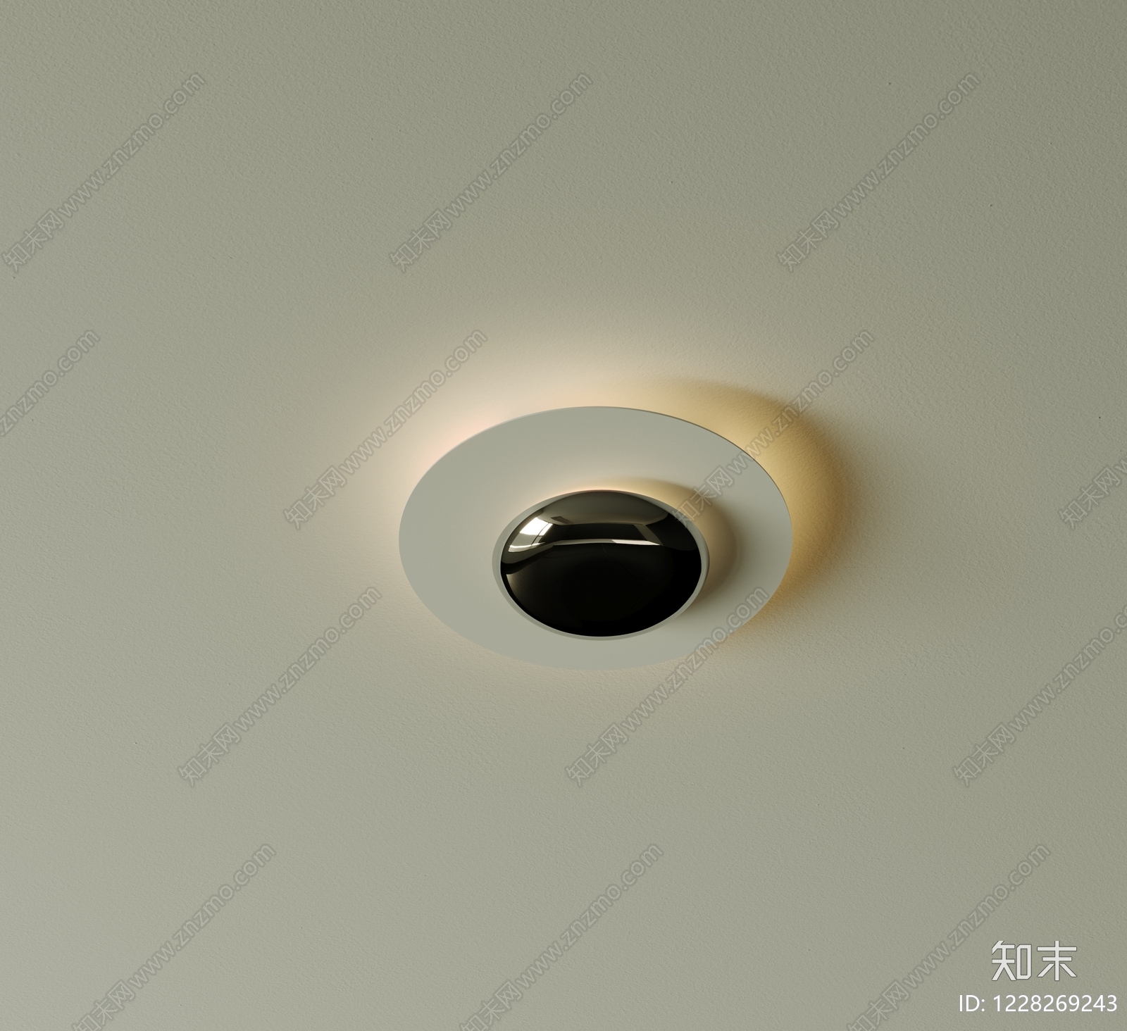 极简吸顶灯3D模型下载【ID:1228269243】