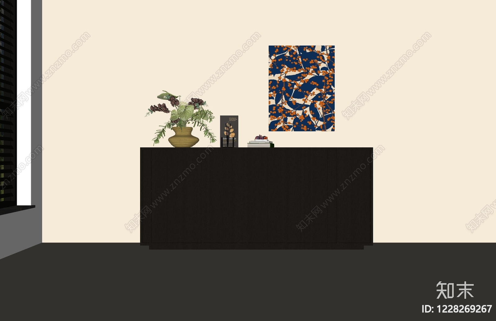 现代简约餐边柜SU模型下载【ID:1228269267】