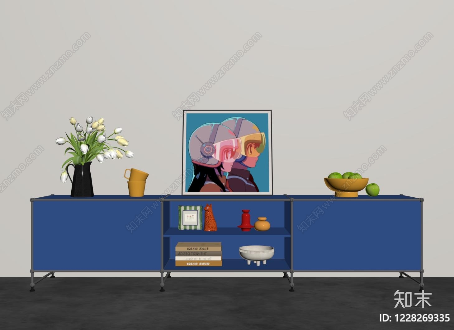 现代简约电视柜SU模型下载【ID:1228269335】