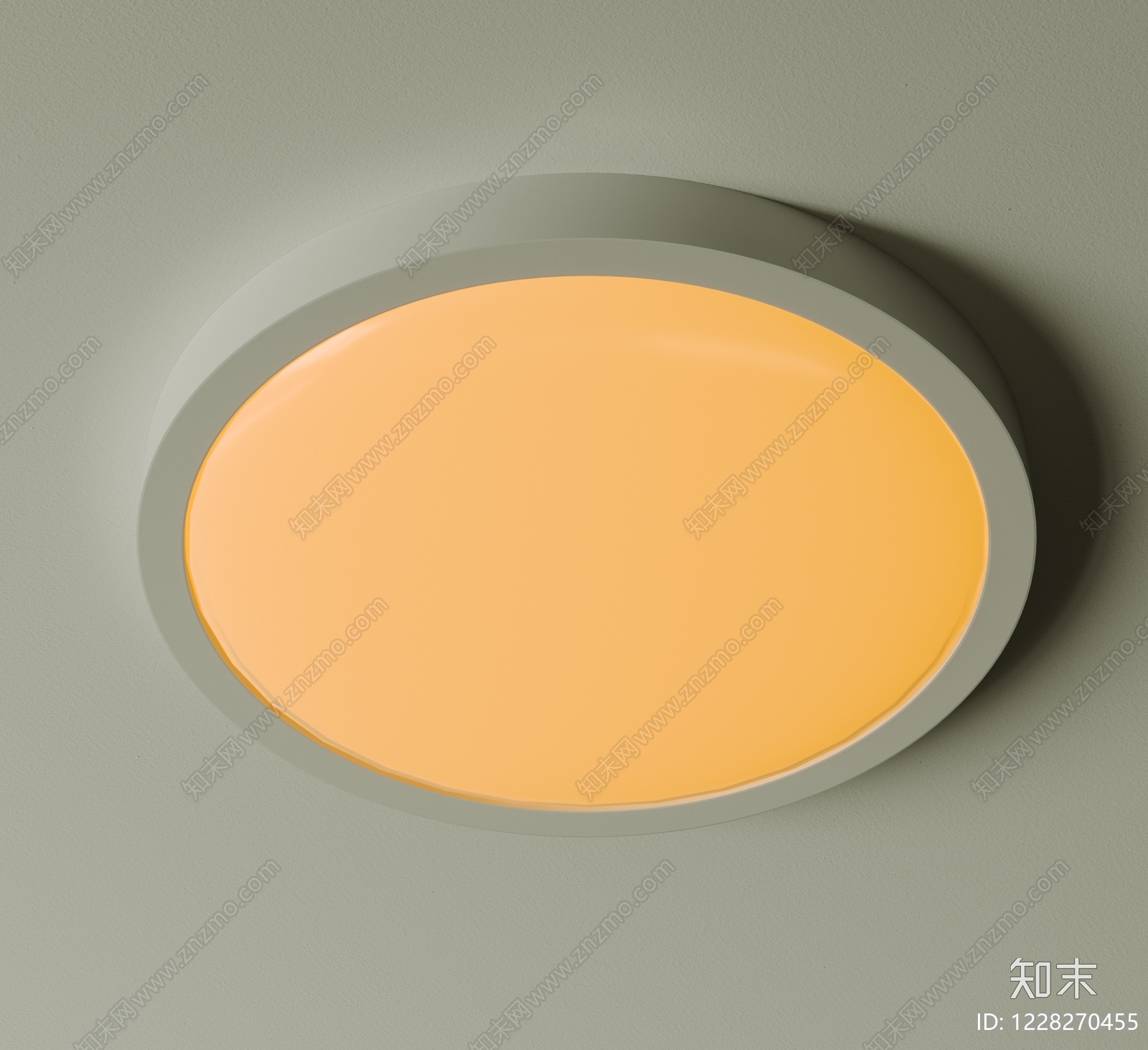 极简吸顶灯3D模型下载【ID:1228270455】