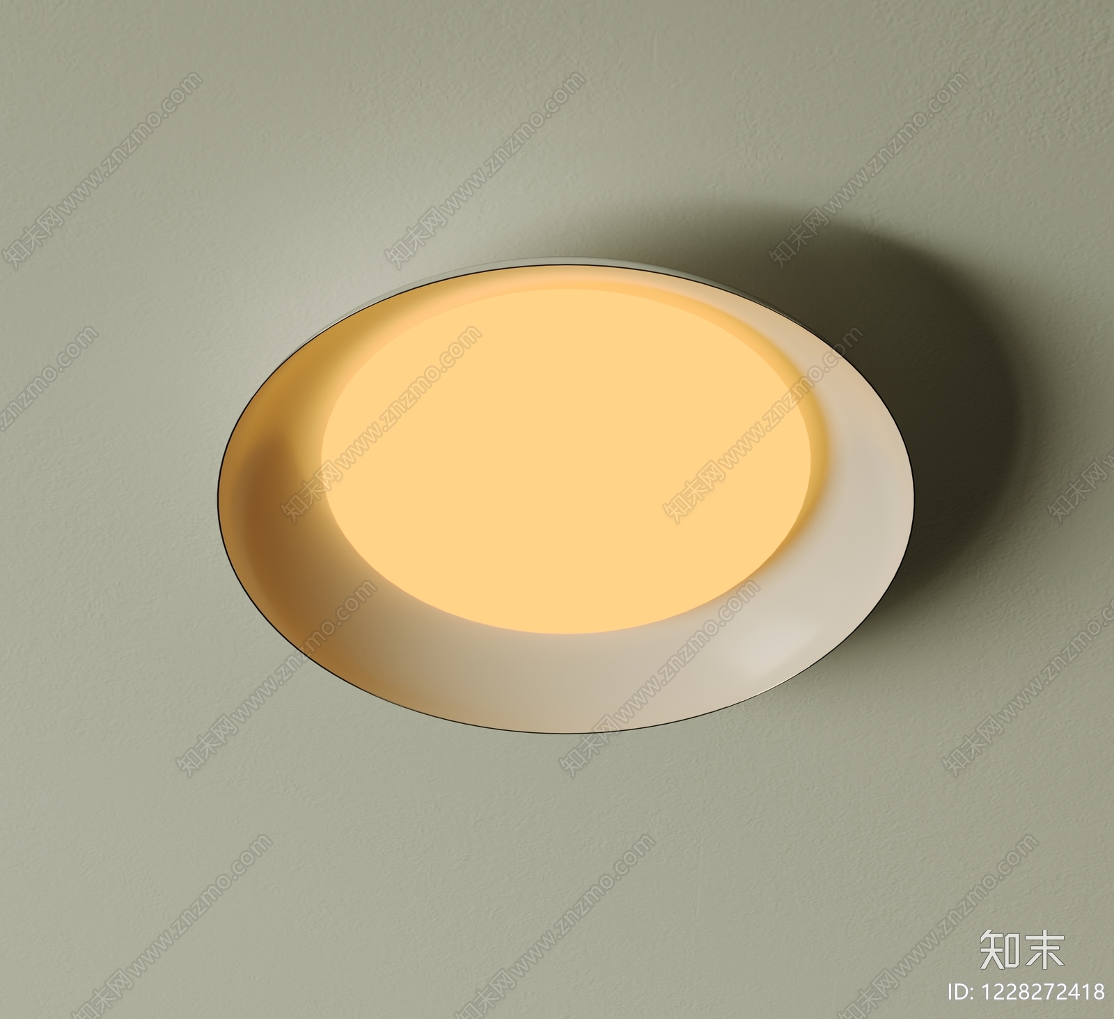 极简吸顶灯SU模型下载【ID:1228272418】