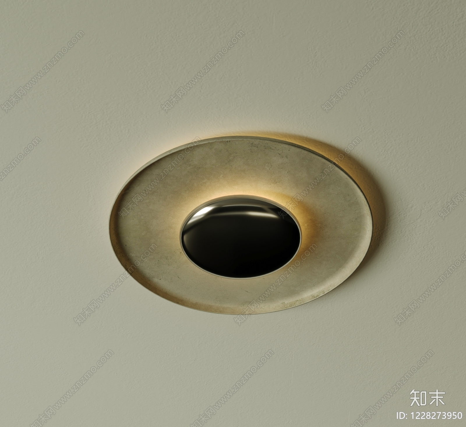 侘寂吸顶灯SU模型下载【ID:1228273950】