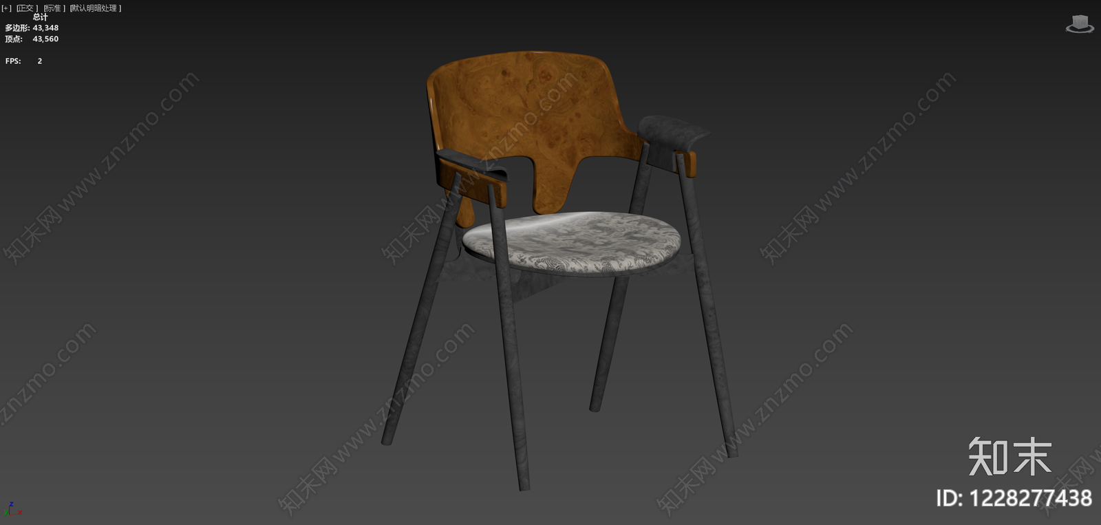中古风餐椅3D模型下载【ID:1228277438】