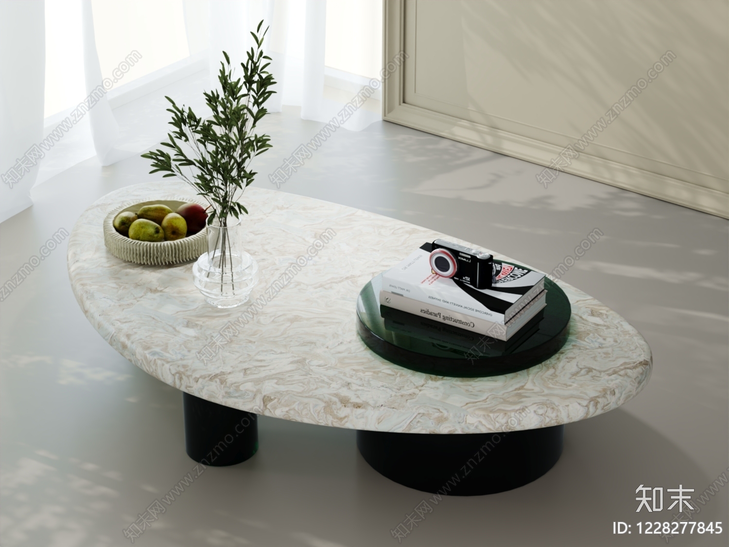 现代简约茶几3D模型下载【ID:1228277845】