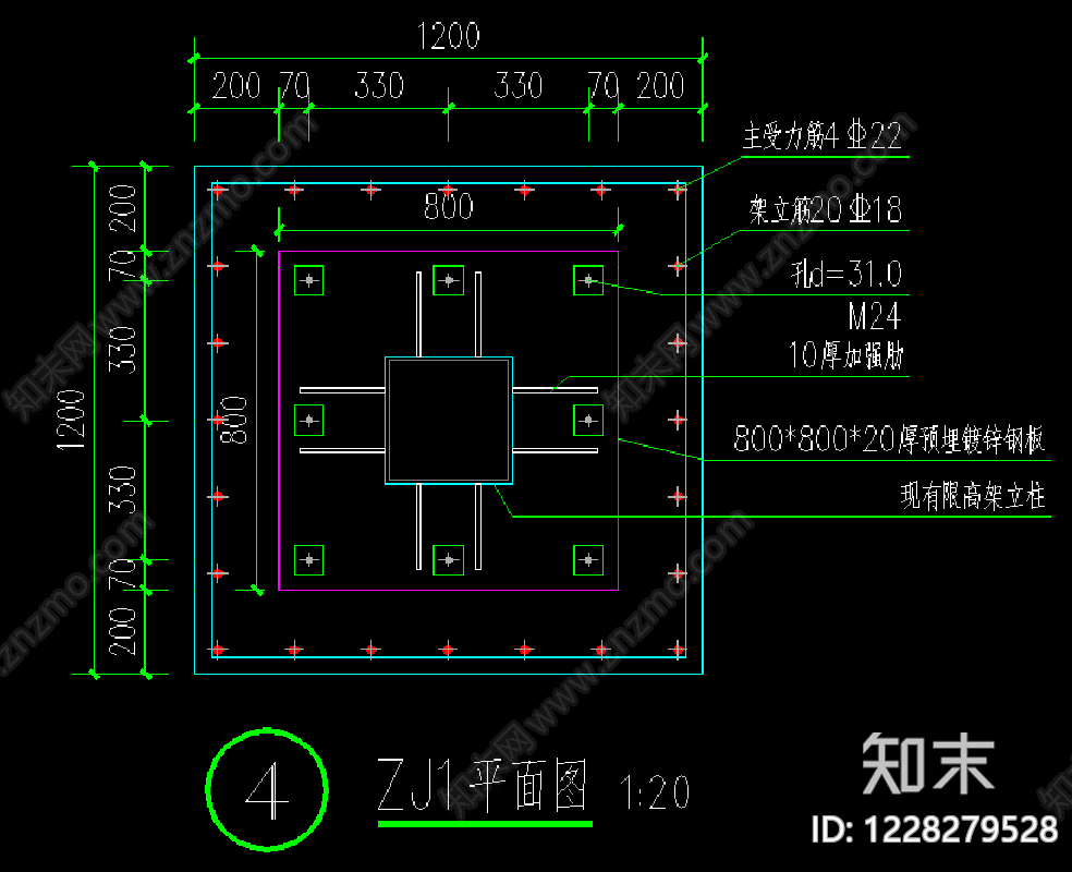 景观节点cad施工图下载【ID:1228279528】