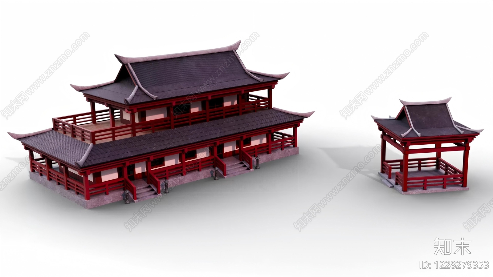 中式古建古建3D模型下载【ID:1228279353】