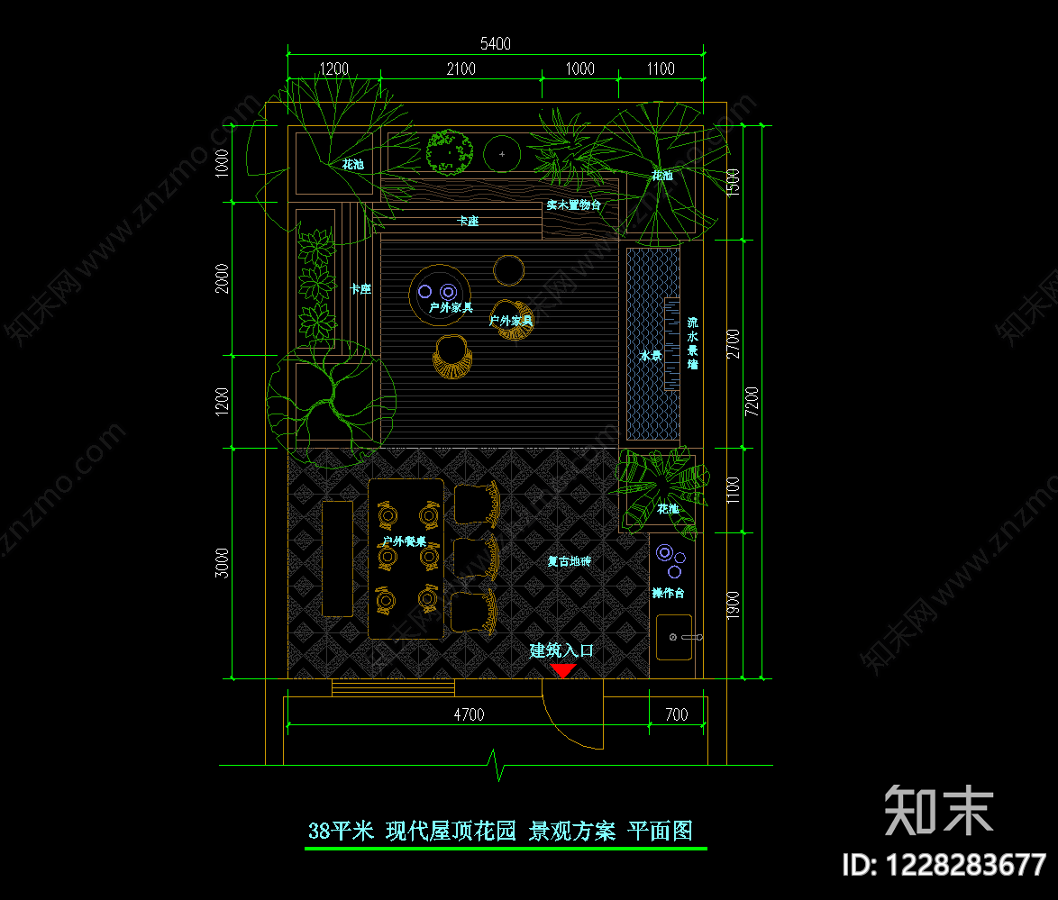 景观平面图cad施工图下载【ID:1228283677】