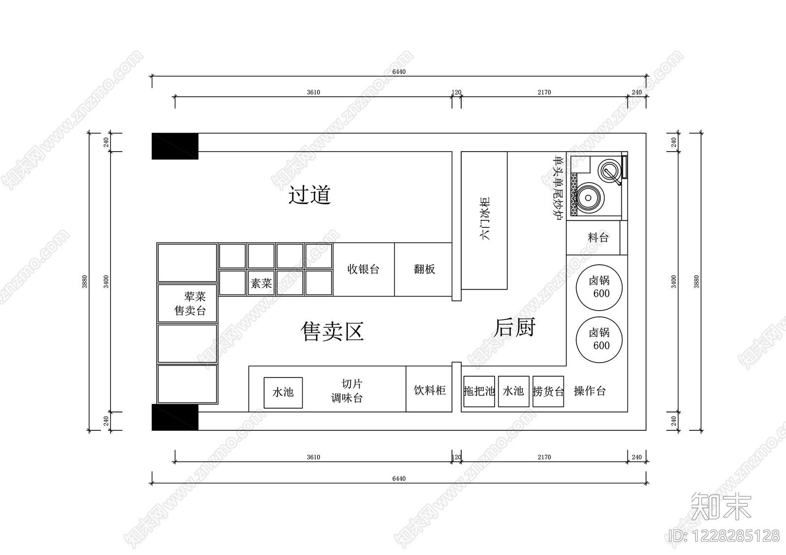 其他餐饮空间cad施工图下载【ID:1228285128】