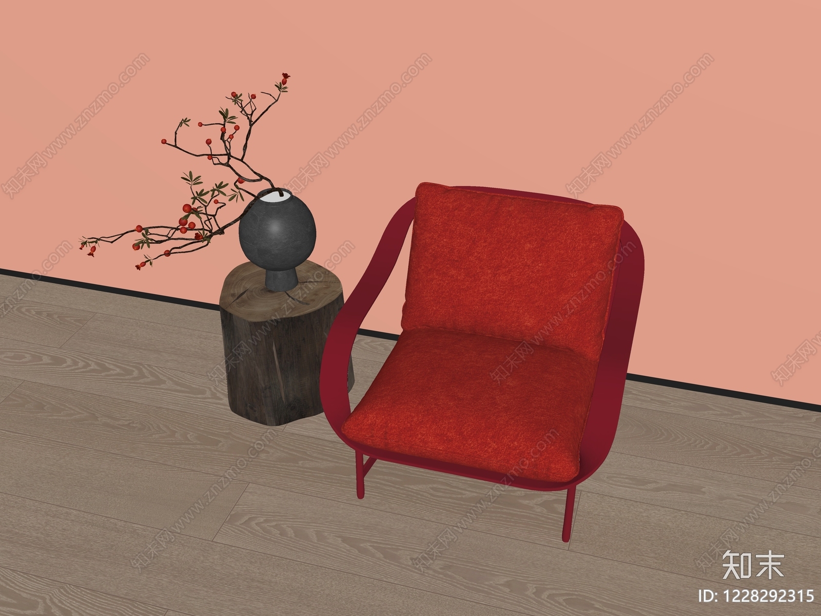 新中式休闲椅SU模型下载【ID:1228292315】