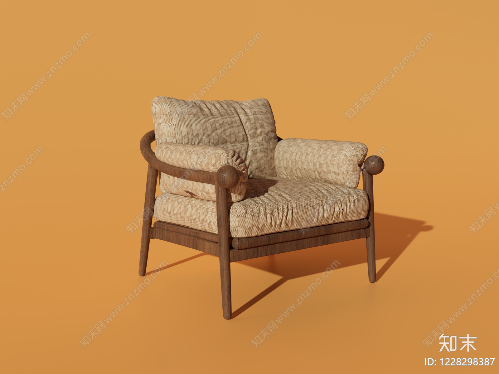 中古风单人沙发SU模型下载【ID:1228298387】