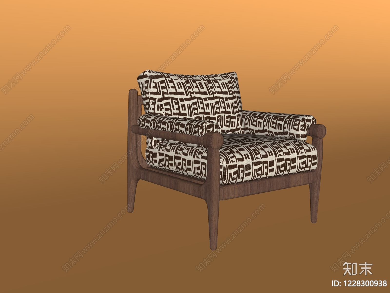 中古风休闲椅SU模型下载【ID:1228300938】