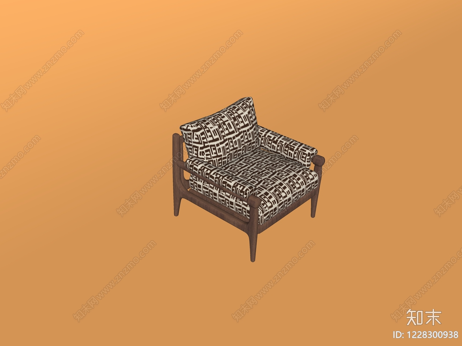 中古风休闲椅SU模型下载【ID:1228300938】