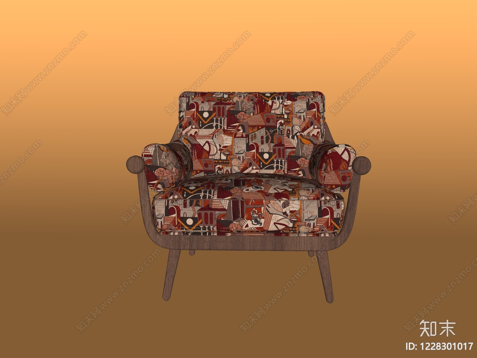 中古风休闲椅SU模型下载【ID:1228301017】
