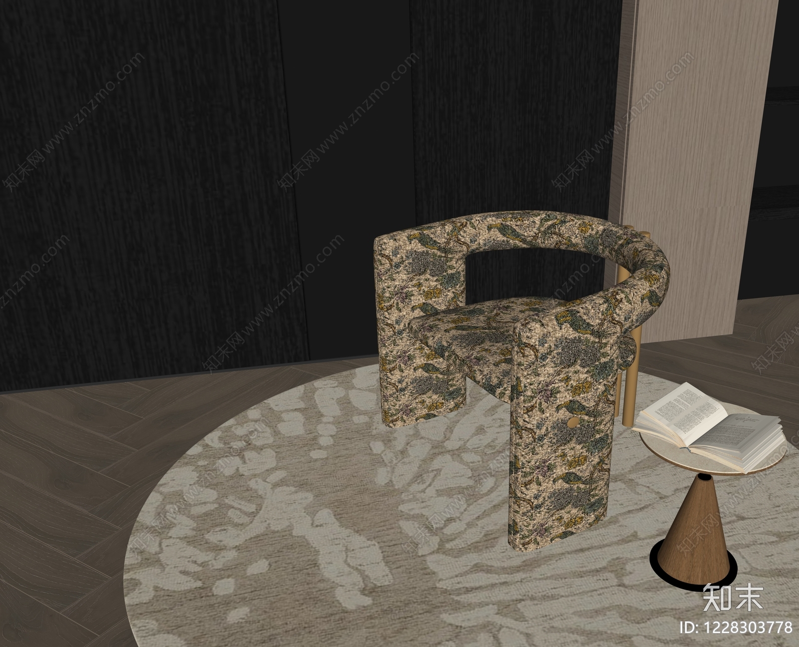 中古风休闲椅SU模型下载【ID:1228303778】