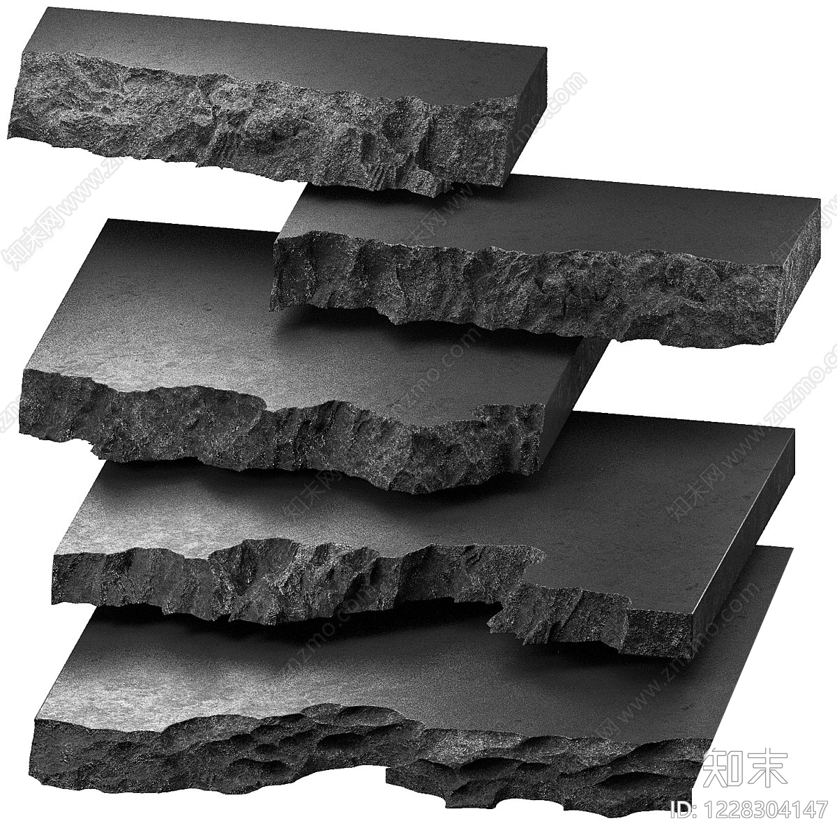 工业风石头3D模型下载【ID:1228304147】