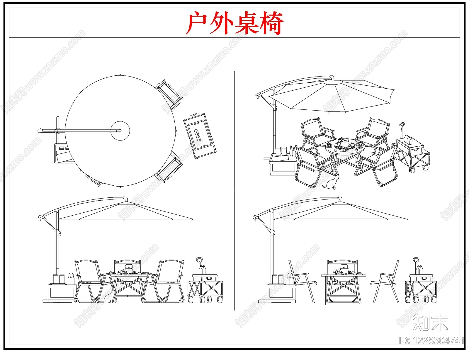 桌椅CAD图纸