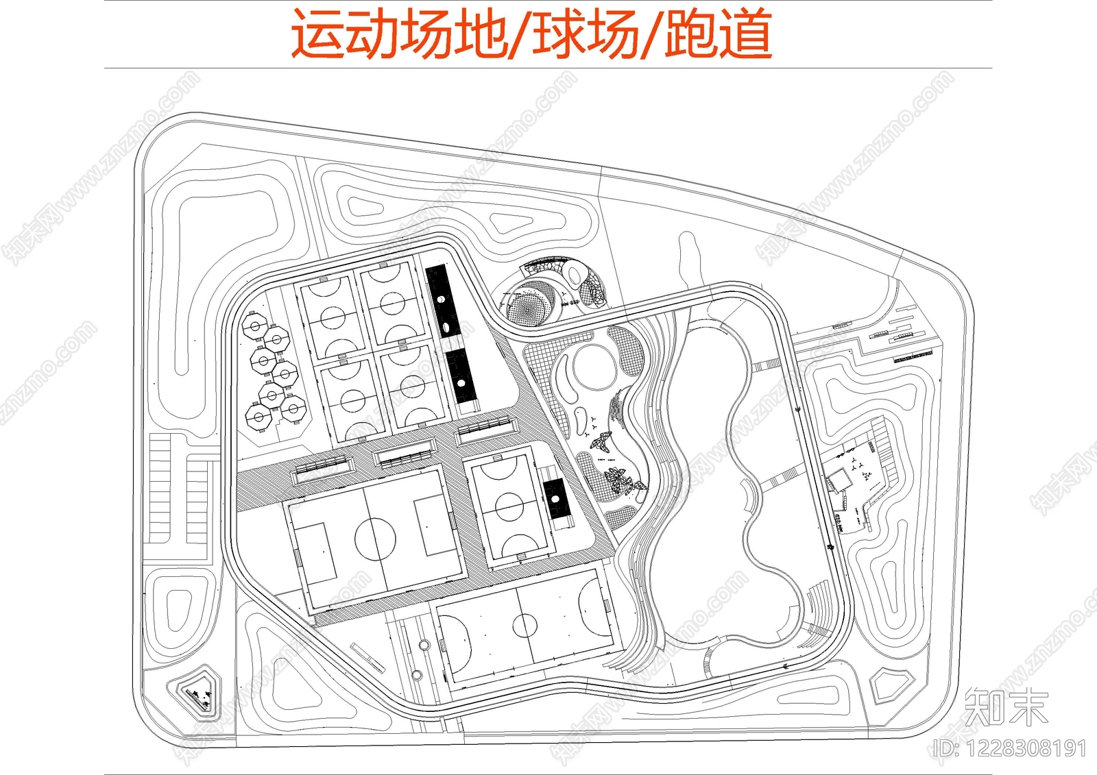 景观平面图cad施工图下载【ID:1228308191】