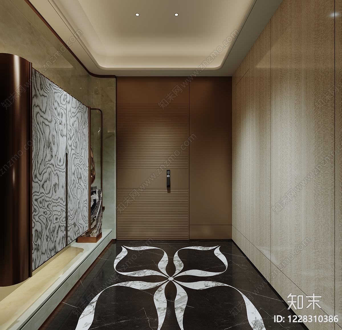 轻奢玄关3D模型下载【ID:1228310386】