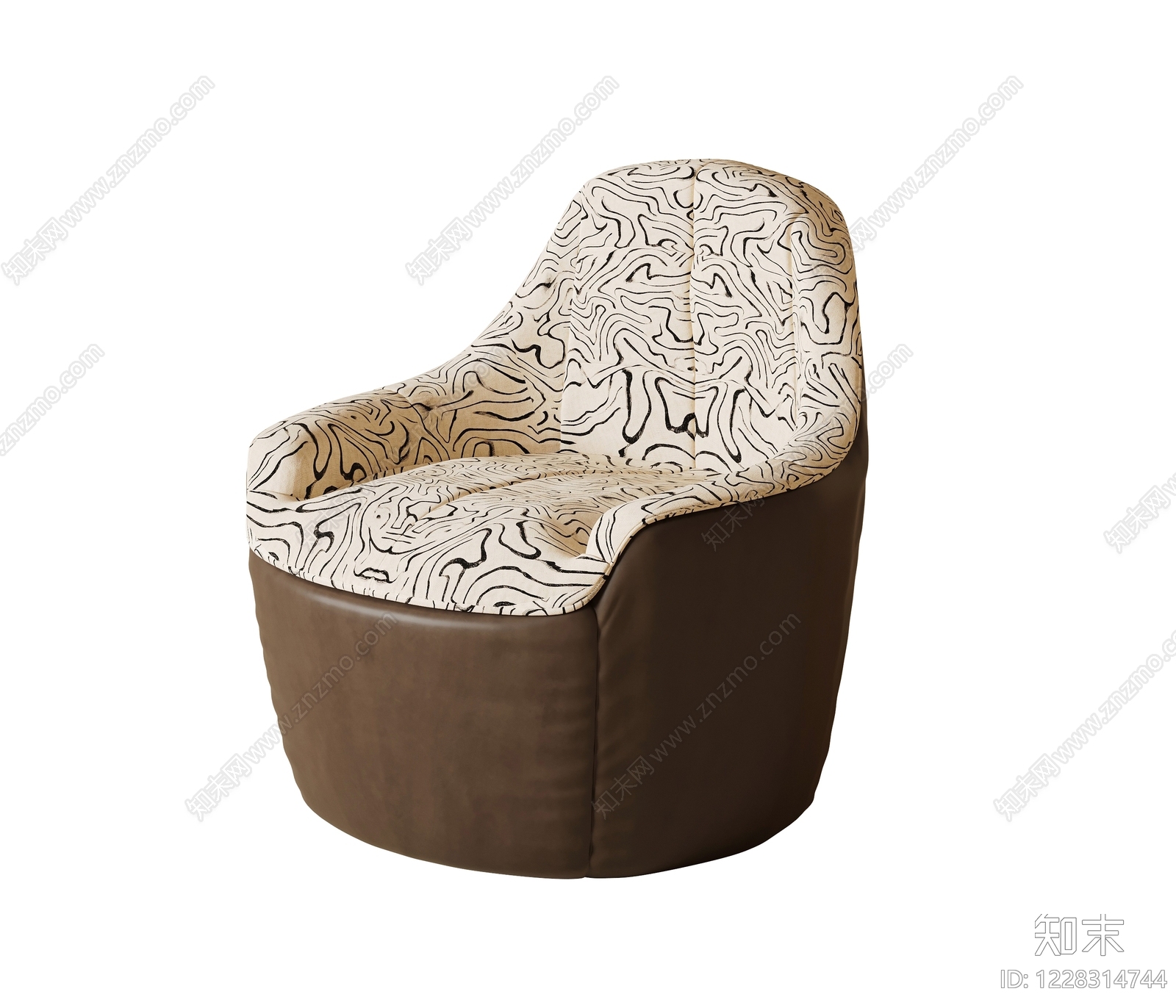 中古风单人沙发SU模型下载【ID:1228314744】