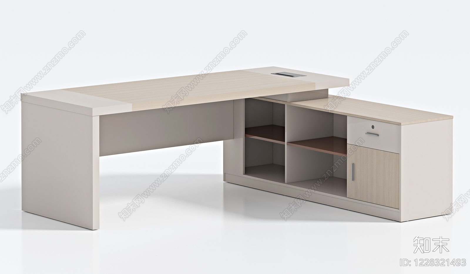 现代简约办公桌3D模型下载【ID:1228321493】
