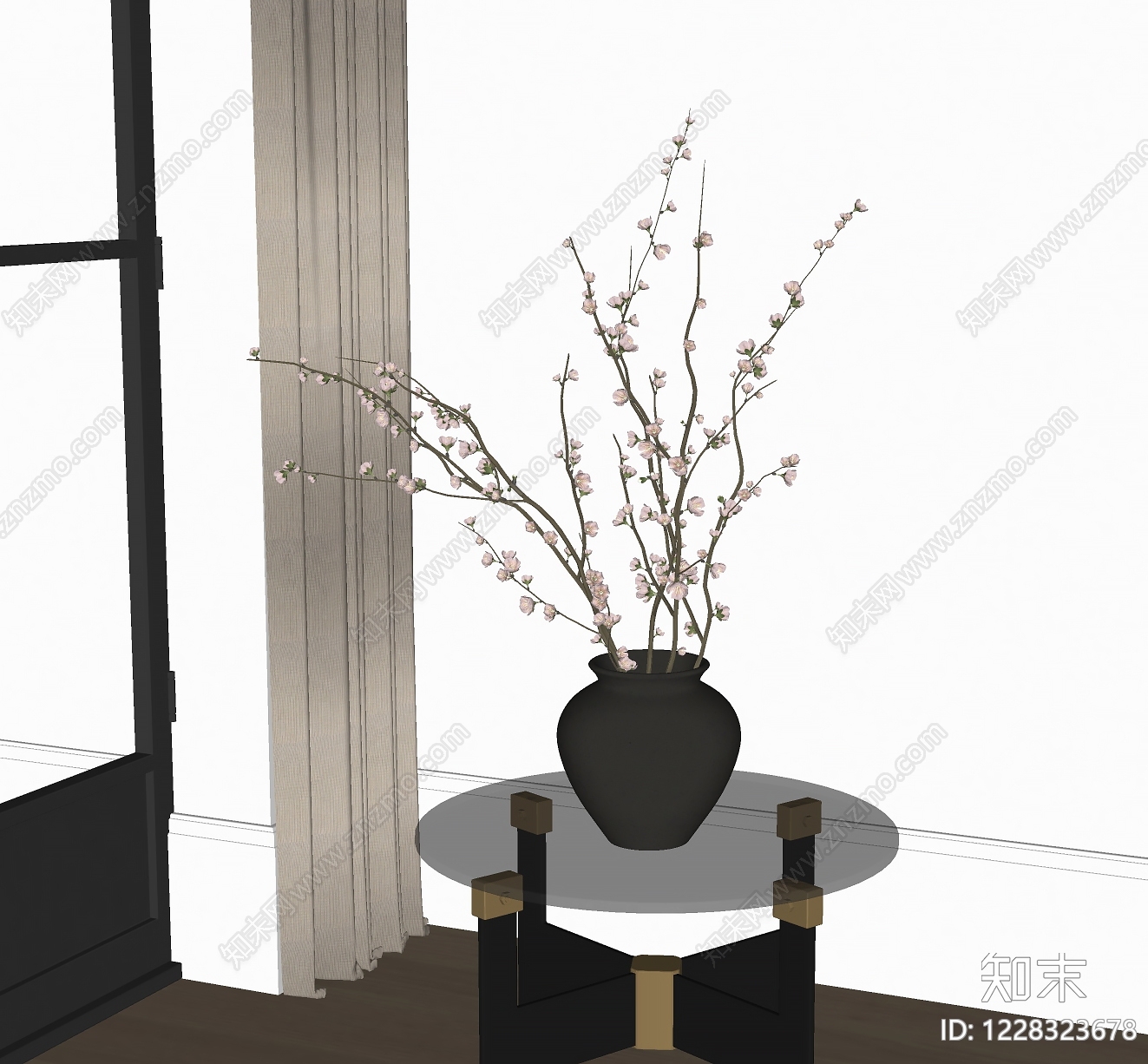 轻奢花瓶SU模型下载【ID:1228323678】