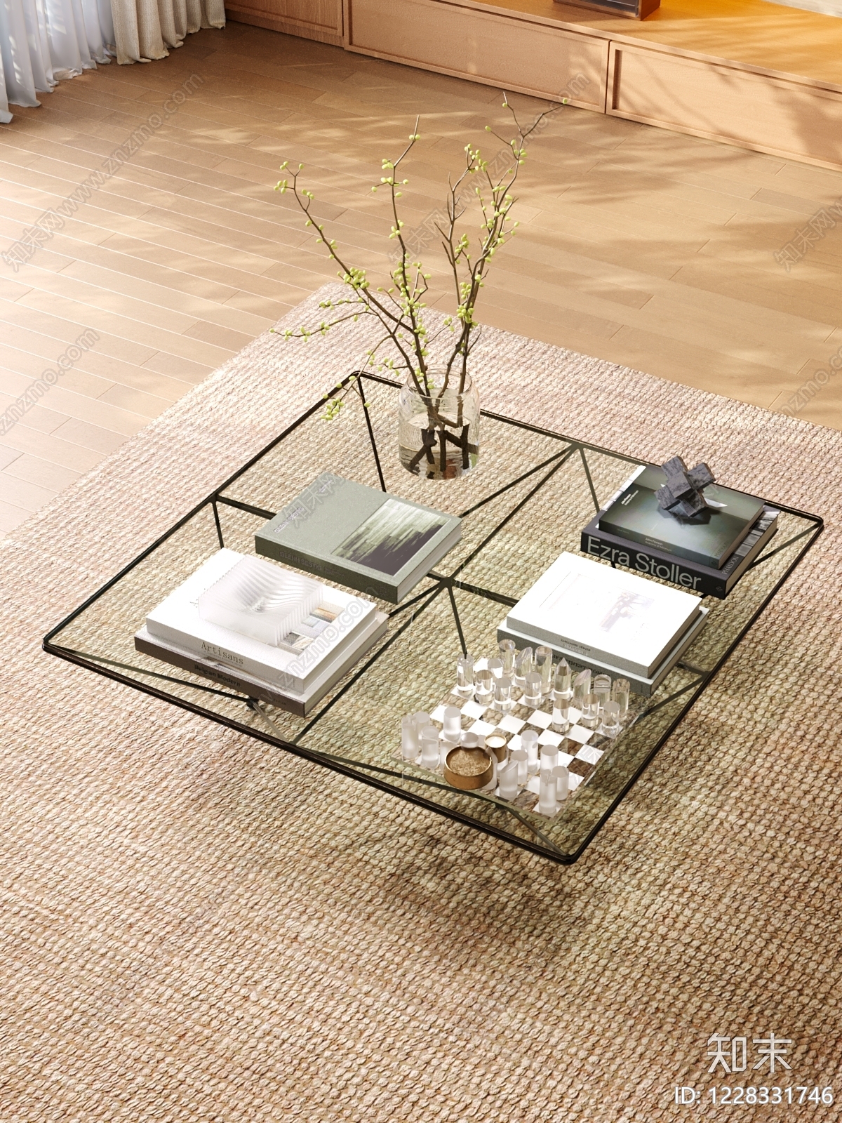 原木风茶几3D模型下载【ID:1228331746】