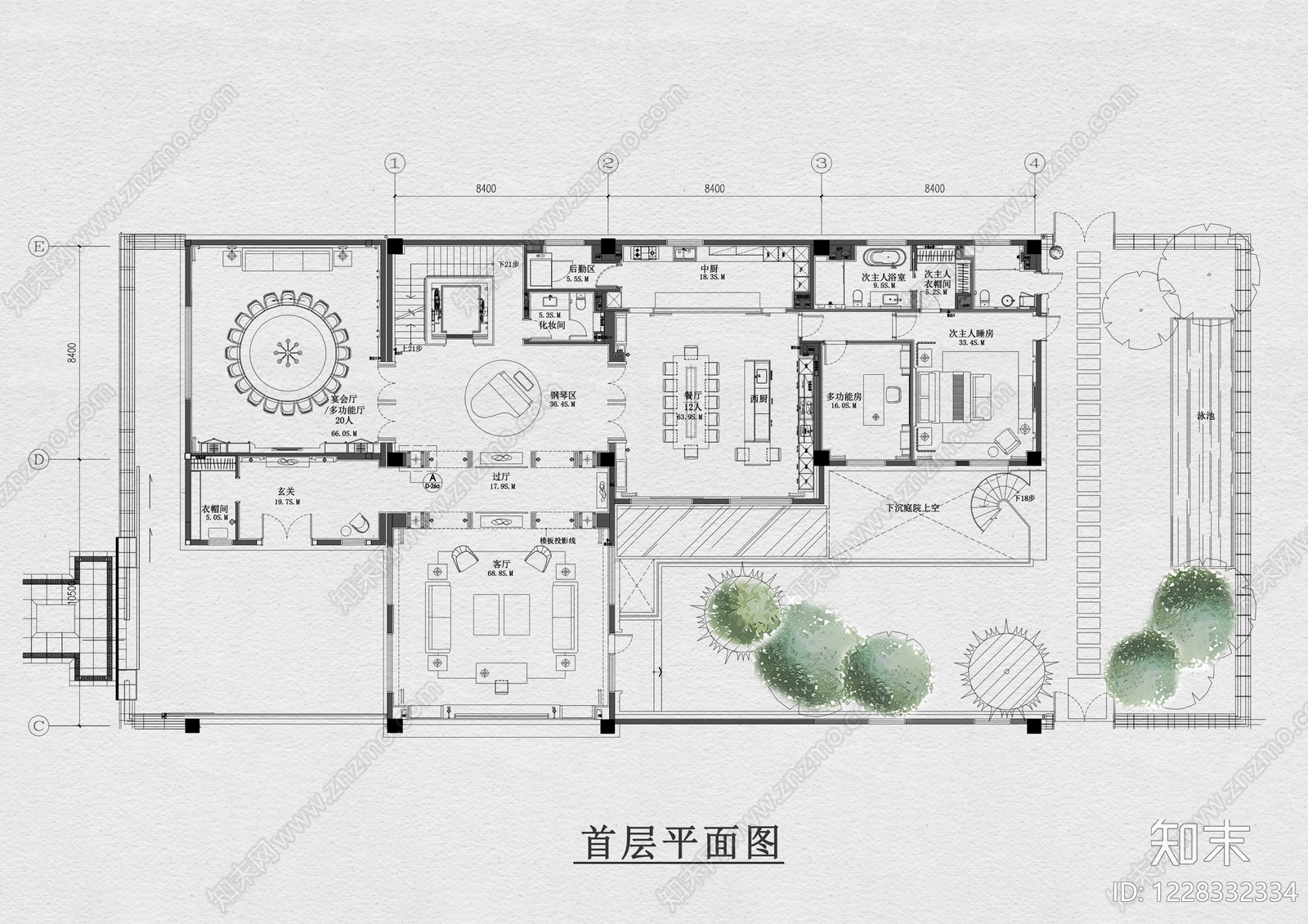 别墅cad施工图下载【ID:1228332334】