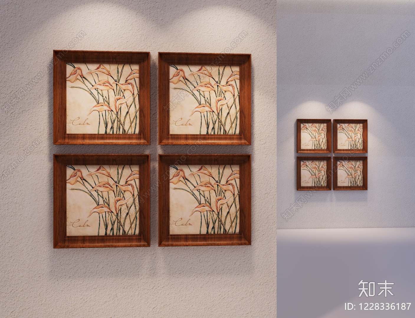 美式挂画组合SU模型下载【ID:1228336187】