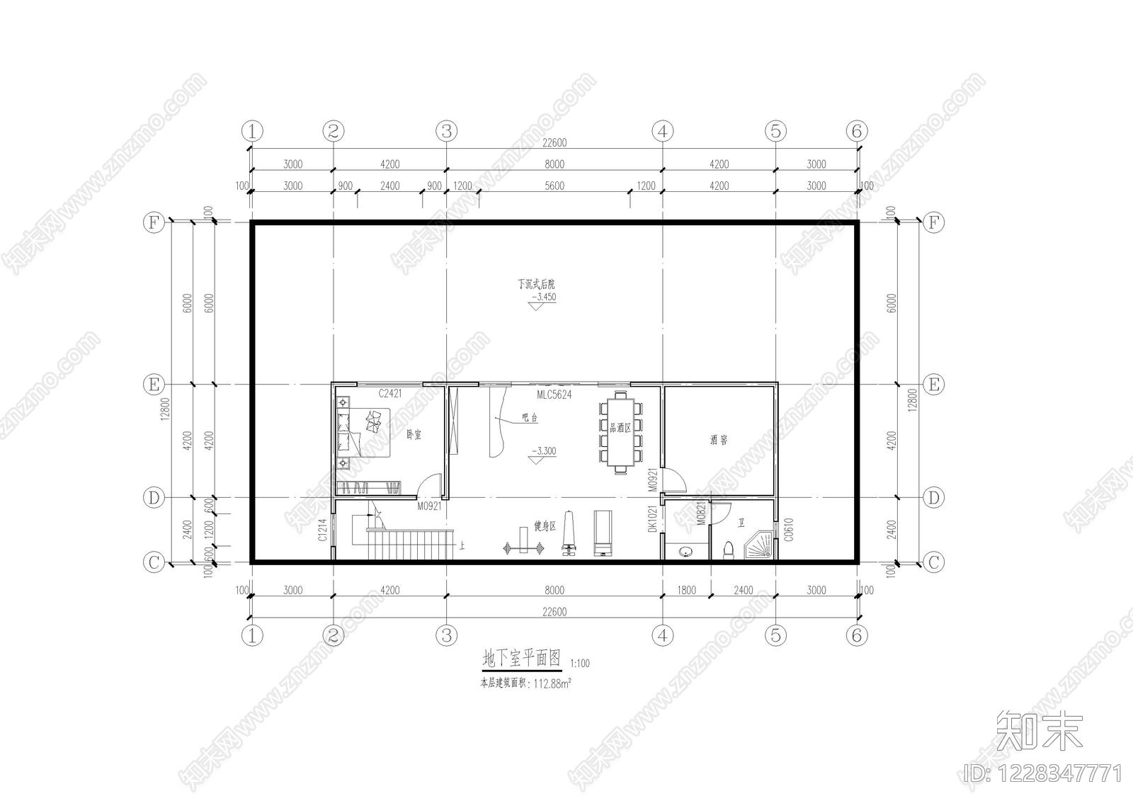 别墅建筑cad施工图下载【ID:1228347771】