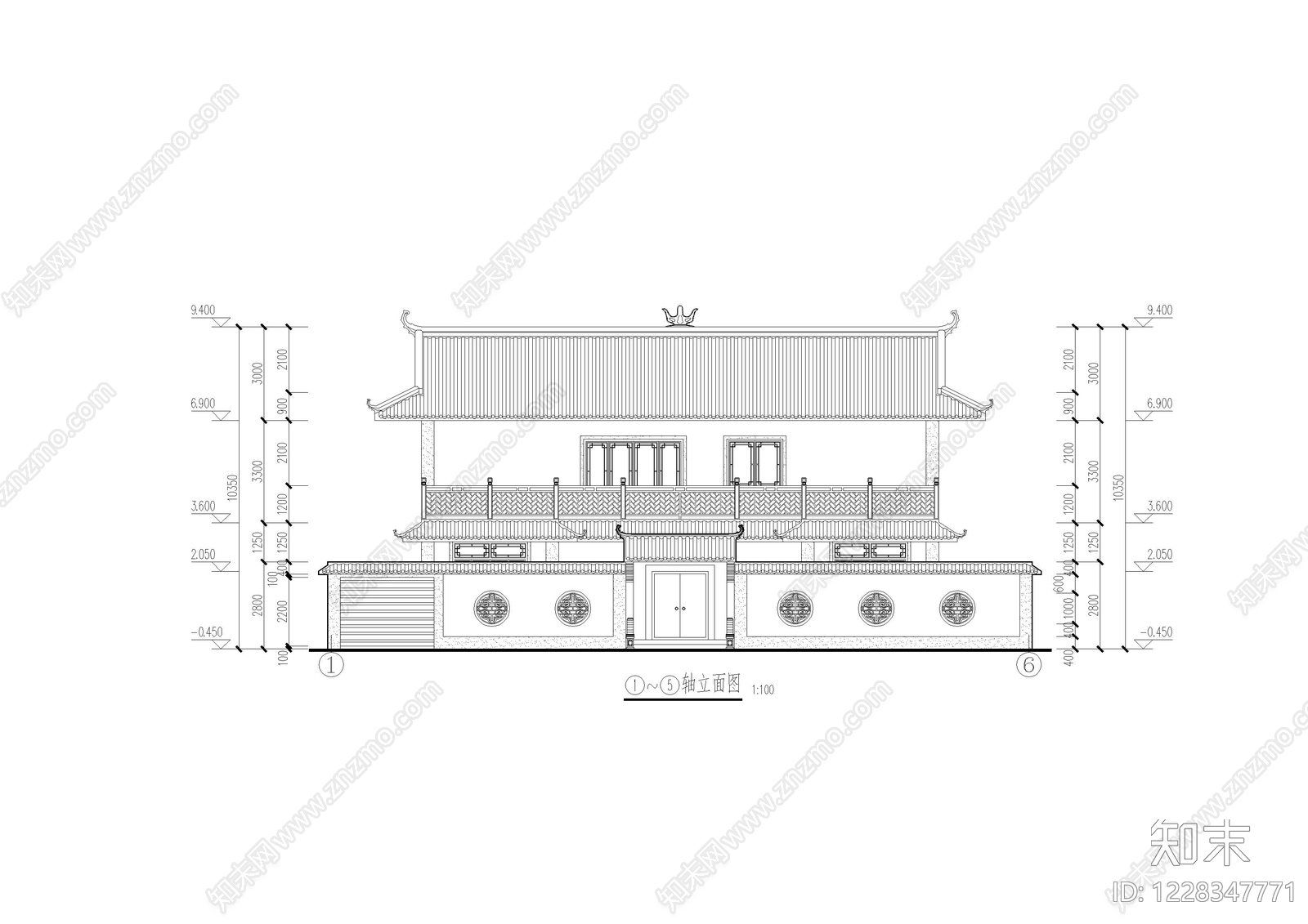 别墅建筑cad施工图下载【ID:1228347771】